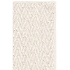 Area Rug, 5 x 8 ft, Ivory Jute, Sisal and Wool with Geometric Pattern