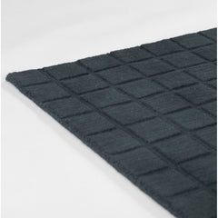 Area Rug, 5 x 8 ft, Navy Hand-Loomed Wool