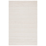 Area Rug, 5 x 8 ft with Natural Striped Wool and Cotton