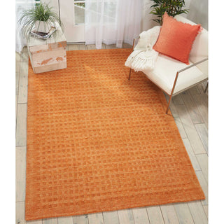 Area Rug, 6'6 x 9'6, Orange Hand-Woven Wool