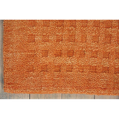 Area Rug, 6'6 x 9'6, Orange Hand-Woven Wool