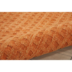Area Rug, 6'6 x 9'6, Orange Hand-Woven Wool