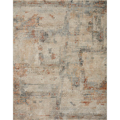 Area Rug, 6'7" x 9'10" with Beige and Gray Abstract