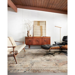 Area Rug, 6'7" x 9'10" with Beige and Gray Abstract
