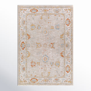 Area Rug, 6'7" x 9'6", Beige with Oriental Pattern