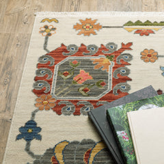 Area Rug, 6'7" x 9'6" Rectangle with Oriental Design