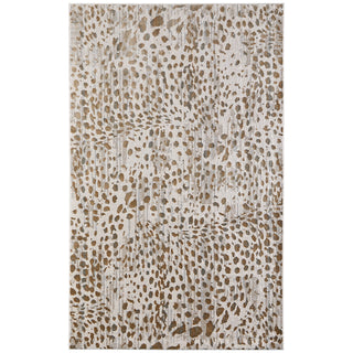 Area Rug, 6'7" x 9'6" with Brown Animal Print