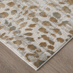 Area Rug, 6'7" x 9'6" with Brown Animal Print