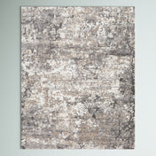 Area Rug, 6'7" x 9'6" with Gray Abstract Pattern