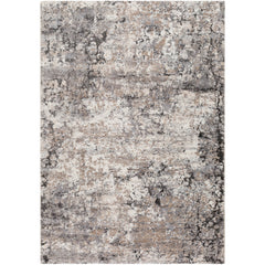 Area Rug, 6'7" x 9'6" with Gray Abstract Pattern