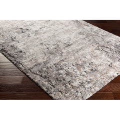 Area Rug, 6'7" x 9'6" with Gray Abstract Pattern