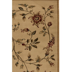 Area Rug, 6'7" x 9'6" with Ivory Floral Pattern