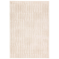 Area Rug, 6 ft 3 in x 9 ft 6 in with Cream Striped Pattern
