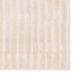 Area Rug, 6 ft 3 in x 9 ft 6 in with Cream Striped Pattern