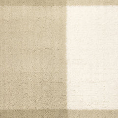 Area Rug, 6 ft 7 in x 9 ft 2 in, Gingham in Beige/Ivory