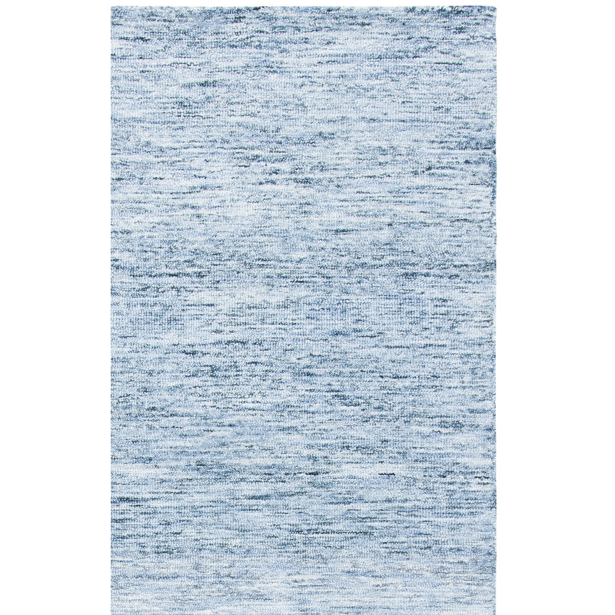 Area Rug, 6 ft x 9 ft, Hand Woven, Blue Cotton and Wool