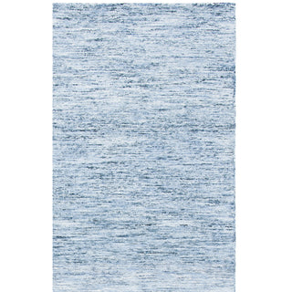 Area Rug, 6 ft x 9 ft, Hand Woven, Blue Cotton and Wool