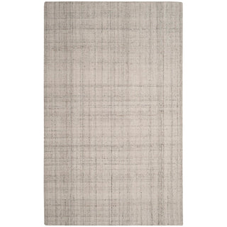 Area Rug, 6 Ft x 9 Ft in Light Gray Wool Blend