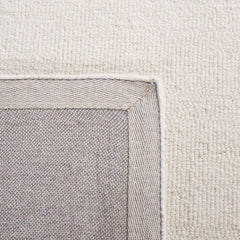 Area Rug, 6 ft x 9 ft, Ivory Hand Woven Cotton and Wool
