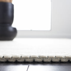 Area Rug, 6 ft x 9 ft, Ivory with Wool and Polyester
