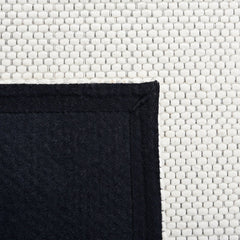 Area Rug, 6 ft x 9 ft, Ivory with Wool and Polyester