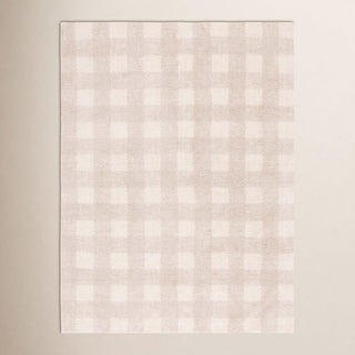 Area Rug, 6 ft x 9 ft, Recycled Cotton with Ivory and Beige