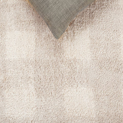 Area Rug, 6 ft x 9 ft, Recycled Cotton with Ivory and Beige