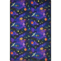 Area Rug, 6 ft x 9 ft with Abstract Multicolor Pattern