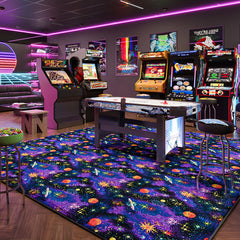 Area Rug, 6 ft x 9 ft with Abstract Multicolor Pattern