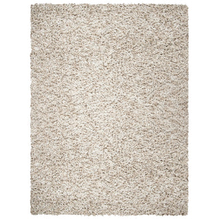 Area Rug, 6 ft x 9 ft with Beige and Ivory Polyester