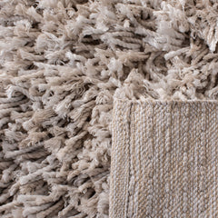 Area Rug, 6 ft x 9 ft with Beige and Ivory Polyester