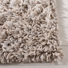 Area Rug, 6 ft x 9 ft with Beige and Ivory Polyester