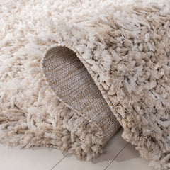 Area Rug, 6 ft x 9 ft with Beige and Ivory Polyester
