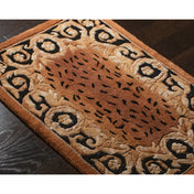 Area Rug, 6 ft x 9 ft with Gold and Black Wool