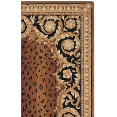 Area Rug, 6 ft x 9 ft with Gold and Black Wool