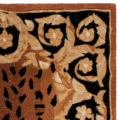 Area Rug, 6 ft x 9 ft with Gold and Black Wool