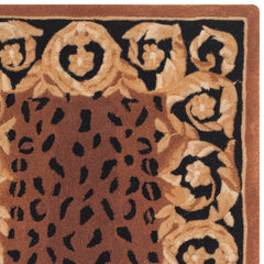 Area Rug, 6 ft x 9 ft with Gold and Black Wool
