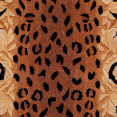 Area Rug, 6 ft x 9 ft with Gold and Black Wool