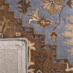 Area Rug, 6 ft x 9 ft, Wool in Light Blue/Beige