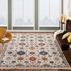 Area Rug, 6 Ft x 9 Ft, Wool with Fringe