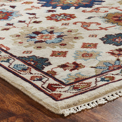 Area Rug, 6 Ft x 9 Ft, Wool with Fringe