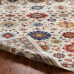 Area Rug, 6 Ft x 9 Ft, Wool with Fringe