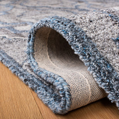 Area Rug, 6 x 9 ft in Gray with Quatrefoil Pattern