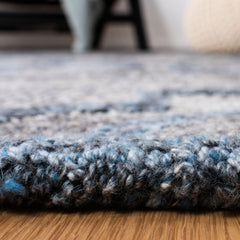 Area Rug, 6 x 9 ft in Gray with Quatrefoil Pattern