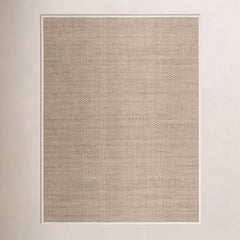 Area Rug, 6 x 9 ft, Natural/Ivory Seagrass