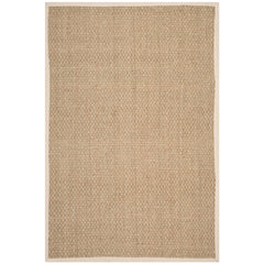 Area Rug, 6 x 9 ft, Natural/Ivory Seagrass