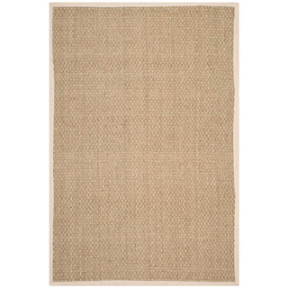Area Rug, 6 x 9 ft, Natural/Ivory Seagrass