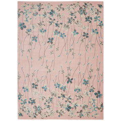 Area Rug, 6 x 9 ft Rectangle in Pink Polypropylene