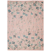 Area Rug, 6 x 9 ft Rectangle in Pink Polypropylene