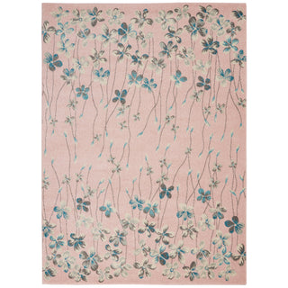 Area Rug, 6 x 9 ft Rectangle in Pink Polypropylene